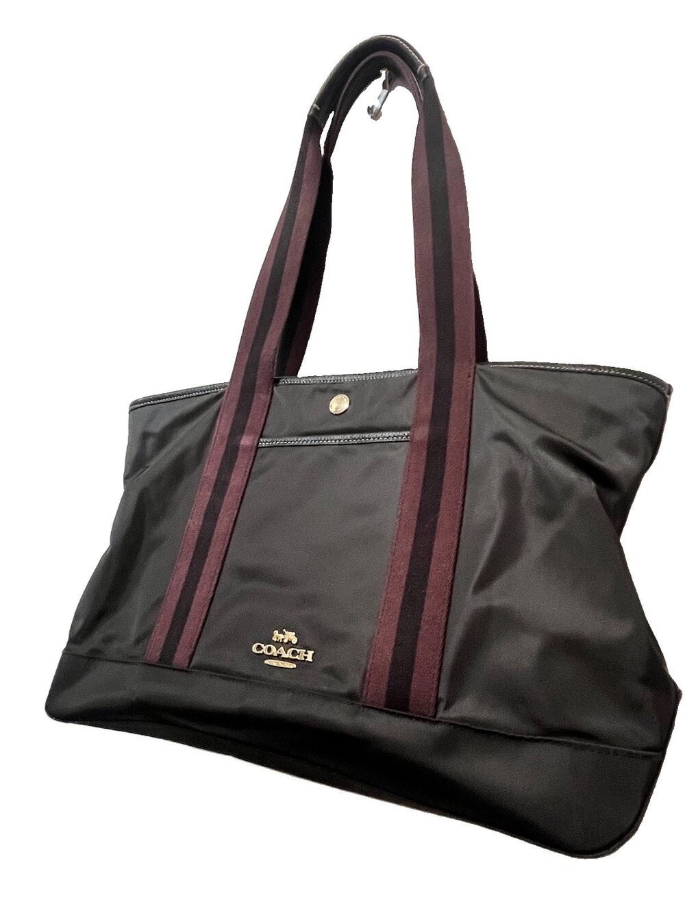 COACH CA208 Ellis Black Top Zip Tote EUC Weekender ($350 NEW)